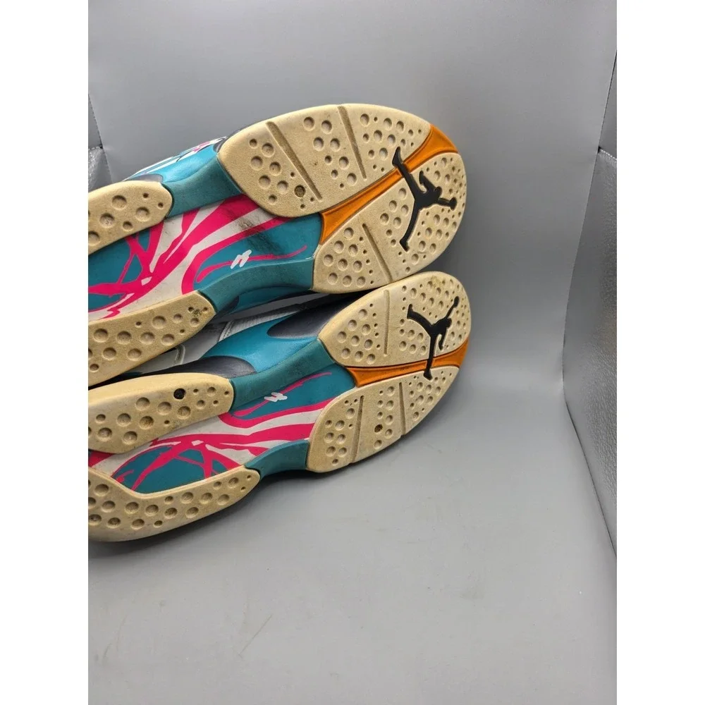 Nike Air Jordan 8 Retro South Beach 2018 Mens Size 12 305381-113 White Teal Pink